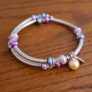 Vantel Pearls Lavender Fields Wrap bracelet